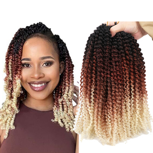 Extension per capelli all'ingrosso in fibra proteica per trecce ondulate Goddess Locs, Queen Faux Locs, con doppia trama a macchina, <span class=keywords><strong>ricci</strong></span> - Product Image 3