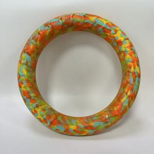 Interaktif açık Pet çiğnemek oyuncak isırmaya dayanıklı doğal su yüzer EVA köpük uçan disk eğitim için halka köpek oyuncak çekerek - Product Image 3