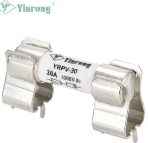 Yinrong 3-30A DC 1000V 1500V Solar PV Ceramic Tube 10*38mm Fuse And Plastic Fuse Holder With UL Certificate