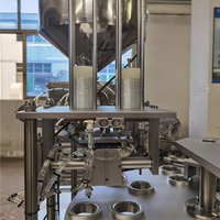 Machine d'emballage automatique pour yaourt en pot PP, remplissage, scellement et bouchage, machine d'emballage pour le beurre