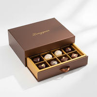 Luxuriöse Recycelbare Maßgeschneiderte Muster Bunte Material Laminierte Schokoladenverpackungsbox für Geschenke Valentinstag Party Dessertladen