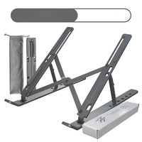 Support portable pliable pour ordinateur portable, en alliage d'aluminium, multi-angles, avec refroidissement, idéal pour les voyages et le travail – Vente en gros usine