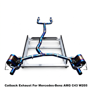 Vortex <b>Back</b>-Pressure Optimized Burnt Titanium Piping For Mercedes-Benz AMG C43 W205 2016-2023 - Product Image 1