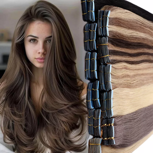 Di alta qualità 100% <span class=keywords><strong>capelli</strong></span> umani doppio disegnato nastro invisibile senza soluzione di continuità <span class=keywords><strong>capelli</strong></span> umani nastro russo - Product Image 2