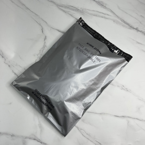 Custom Silver Grey Biodegradable Poly Mailers Printed Logo Waterproof Self Seal Shipping Mailing Bags For Clothing Boutique - Product Image 3
