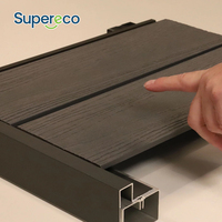 Planches de terrasse en composite WPC co-extrudé, résistantes aux intempéries et aux UV, à grain de bois, pour extérieur