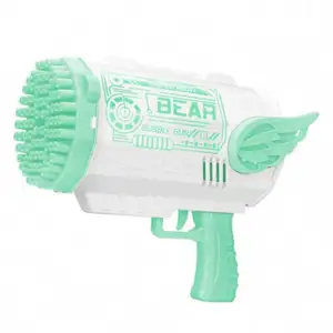 Factory direct selling Summer Outdoor Gatling Bubble Machine 69 Hole Automatic Bazooka Bubble Guns Toy With Light