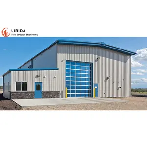 China Manufacturer Light Metal Sloping Roof Industrial Building Steel Structure Building Warehouse Workshop For Sale