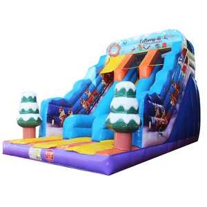 Tobogán inflable de Reno de Santa, tobogán de Juegos, casa hinchable, obstáculo, rebote de aire de Navidad, toboganes inflables gigantes para nieve seca - Product Image 1