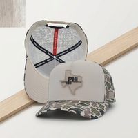 Gorra de Béisbol/Golf de 5 Paneles Personalizada, Impermeable, de Verano, con Parche de Goma PVC con Diseño de Camuflaje, Ajustable con Cierre a Presión