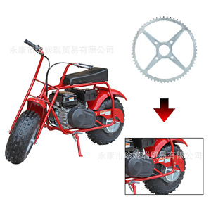 Piñón de transmisión trasera CT200U, 420-60T, 40mm, de Metal, para motores Coleman de 212cc y 196cc, pieza de reparación para motocicletas todoterreno - Product Image 2