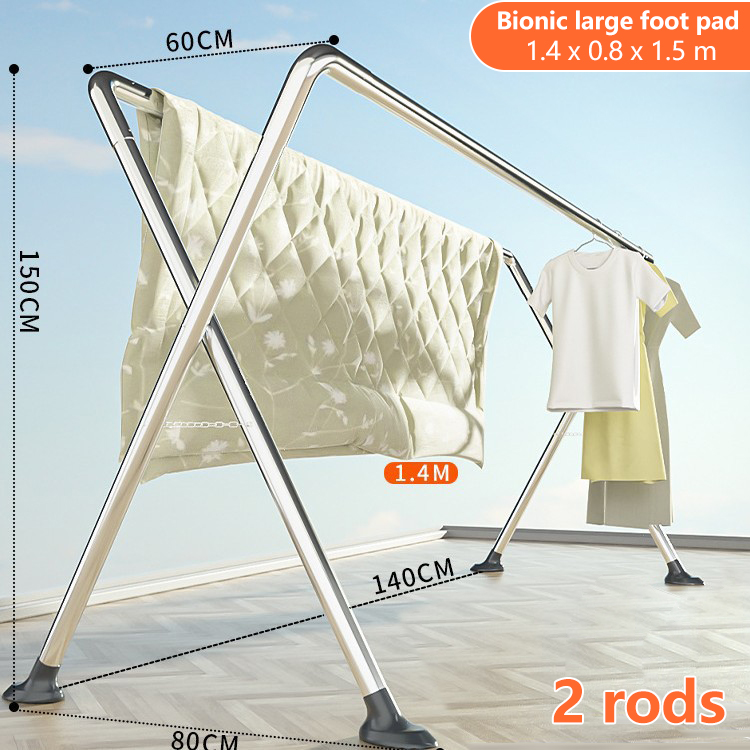 Double pôle 1,4 m - hauteur 1,5 m [Grand coussinet bionique]