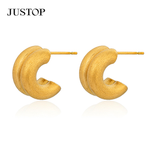 Trending hoop OEM/OEM Waterproof Stainless Steel Gold Plating hypoallergenic Fashion Jewelry supplier gold plated hoop <b>earrings</b> - Product Image 5