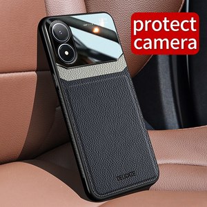 Cubierta trasera de protección de lente de cámara de cuero mate de lujo para Oppo A3 Pro A2 A58 A97 A79 A96 A74 A95 <span class=keywords><strong>A94</strong></span> A93 cubierta de parachoques de Tpu suave - Product Image 5