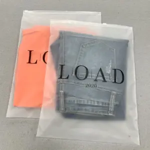 Eco Friendly Frosted Matte Ziplock OEM Waterproof Zipper Bag Packing Plastic Bag For T Shirt Clothing