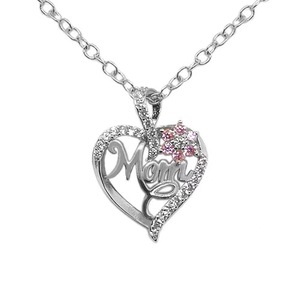 Collares con Colgante de Corazón y Flor para el Día de la Madre, Collares Sencillos con Incrustaciones de Circonio para Mujer, Regalos de Joyería - Product Image 2
