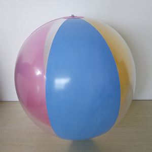 Cross-border PVC Inflatable Beach Ball Translucent Color Ball Outdoor Sports Toy Ball <b>Decoration</b> <b>Balloon</b> Wholesale - Product Image 1