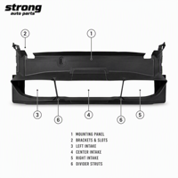 Collecteur d'air de remplacement, conduit inférieur pour BMW F34 GT Série 3 GT OE 51747294911, cadre de guidage d'air en plastique noir