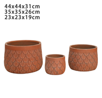 Jardinières en Fibre de Ciment Rouge Écologiques et Durables au Design Moderne pour Usage Intérieur/Extérieur – Idéales pour Jardins, Hôtels et Centres Commerciaux