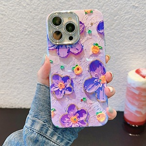 <span class=keywords><strong>Cover</strong></span> per telefono cellulare con fiore giallo viola di colore retrò per <span class=keywords><strong>Iphone</strong></span> 15 14 13 12 <span class=keywords><strong>11</strong></span> <span class=keywords><strong>Pro</strong></span> <span class=keywords><strong>Cover</strong></span> posteriore Max - Product Image 2