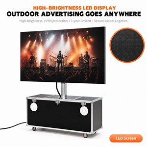 Mobile LED Advertising Display Screen With Built-in Speakers for Outdoor <b>Music</b> Concert and Event Promotion PFC-4M 1. Plug-and-pl - Product Image 2