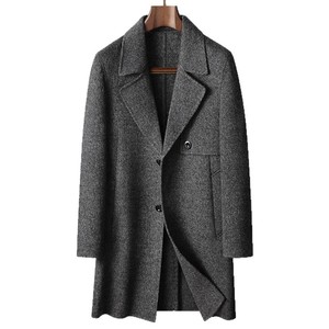معطف رجالي فاخر مزدوج الوجهين، أنيق وعملي للخريف والشتاء، دافئ وثقيل وطويل - Product Image 1
