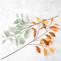 27 pièces de feuilles de chêne artificielles en soie, plantes artificielles polyvalentes pour aménagement extérieur, décoration de mariage et toile de fond