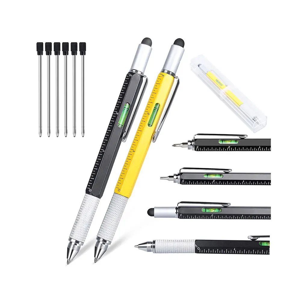 Promotionele Multifunctionele Tool Stylus Pen Met Plastic Metalen Touch Multi Functie Aangepaste Logo Balpen Promotie