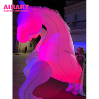 Costume de cheval gonflable avec éclairage LED blanc, costume de cheval gonflable pour adulte pour événement de défilé espagnol