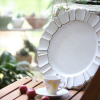 Assiettes de présentation décoratives blanches polies XiangJin Fashion – Accessoires modernes pour la maison, vente en gros, vaisselle en plastique PP pour mariages et fêtes