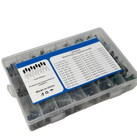 Kit Electrónico de 500 Condensadores Electrolíticos Mixtos DIP, 10V 16V 25V 50V, 0.1uF-1000uF, 24 Valores, Elektronika