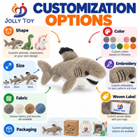 Peluche personnalisée super douce de 25 cm en forme de requin, créez vos propres mascottes en peluche pour la promotion de votre entreprise