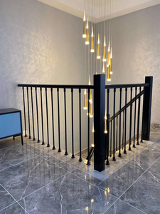 モダンでシンプルな鉄製階段の手すり、ポーチやバルコニー用、別荘向けの錬鉄デザイン - Product Image 3