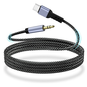 <span class=keywords><strong>Cable</strong></span> AUX Tipo C Macho a Macho de 3.5mm <span class=keywords><strong>con</strong></span> Cubierta de Nailon Trenzado, Conductor de Cobre Desnudo, Sonido sin Pérdidas para <span class=keywords><strong>iPhone</strong></span> 15/Android, Estéreo para Auto - Product Image 1