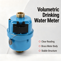 Compteurs à turbine multi-jets OEM/ODM en plastique/laiton, compteur d'eau volumétrique, connectivité filetée, débit 0,0001-9999 DN15/DN20