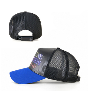 Casquette de baseball LED personnalisée 2026 avec radio, message lumineux programmable, visière incurvée réglable, en coton, pour publicités événementielles - Product Image 4