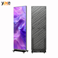 Écran LED pliable Yake avec roulettes P2 P3, affichages numériques LED pour les magasins