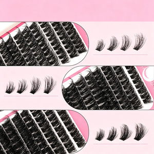 Wholesale Spike <b>Cluster</b> <b>Lashes</b> with Bottom Individual Mix CD Curl Natural Eyelashes Faux Mink <b>Lash</b> <b>Clusters</b> Kit Custom logo - Product Image 4