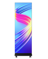 Display LED GOB P2.5 Autoportante Pieghevole e Componibile, Insegna Digitale LED Mobile per Sale Espositive e Centri Commerciali
