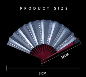 Abanico Plegable de Bambú LED Chino de Lujo, Colorido, con Diseño Ecológico, Estilo Clásico Tradicional, Precio de Fábrica - Product Image 6