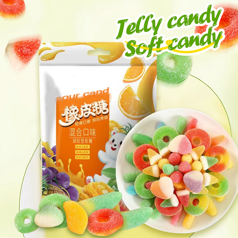 Wholesale Halal Bulk Gummy Jelly Candy Snacks Fruity Sweets and Candies Exotic Worm Sour Candy