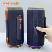 Haut-parleur Bluetooth portable d'extérieur 2026 avec double haut-parleur, RGB, subwoofer haute puissance, fente pour carte, stéréo, basses profondes, utilisation transfrontalière
