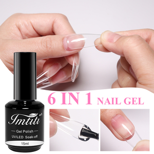 IMTITI Gel de Uñas Multifuncional 6 en 1 de 15ml, Gel Constructor Todo en Uno, Pegamento para Puntas y Extensión, para Decoración con Pedrería y Efecto Blooming, Venta al por Mayor - Product Image 5