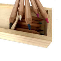 Coffret de crayons promotionnel en bois de haute qualité, couleur personnalisée, impression UV, cadeau artistique, prix scolaire