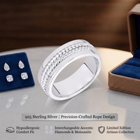 Bague de mariage pour homme en argent sterling 925 personnalisée Kirin Arabie Saoudite OEM ODM