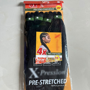 All'ingrosso 4X Pre-stirato 38 pollici <span class=keywords><strong>Afro</strong></span> intrecciatura <span class=keywords><strong>extension</strong></span> singolo naturale Yaki Texture EZ treccia Pre-stratificato sintetico alla rinfusa - Product Image 5