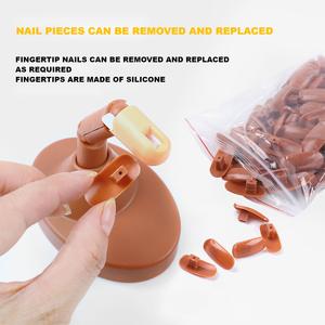 Mano de Práctica Mecánica para Uñas Acrílicas, Puntas de Silicona Desmontables, para Principiantes, con Dedos Móviles - Product Image 2