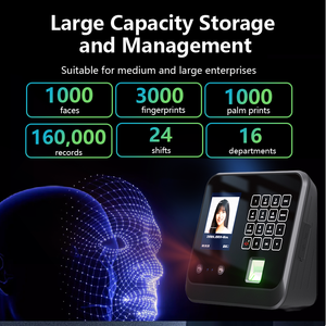 JINGXIN Configuración multilingüe Escaneo de huellas dactilares Entrada de código QR Contraseña Reconocimiento facial Máquina de asistencia - Product Image 6