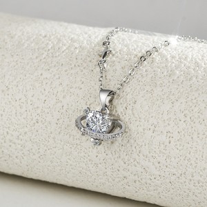 Collana Love <span class=keywords><strong>Galaxy</strong></span> <span class=keywords><strong>con</strong></span> Cuore Circondato da Zirconi, Design Unico, Ciondolo <span class=keywords><strong>con</strong></span> Diamante, Catena per Clavicola, Gioielli da Donna, Vendita all'Ingrosso - Product Image 2