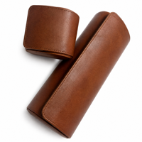 Étui à montre vintage en cuir PU, logo personnalisé, boîte de rangement rigide pour une seule montre, pour les voyages et la maison